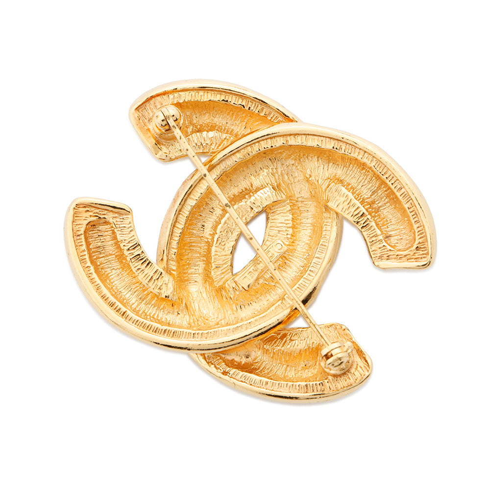 Chanel Matelasse CC LogoBrooch Gold Handbag