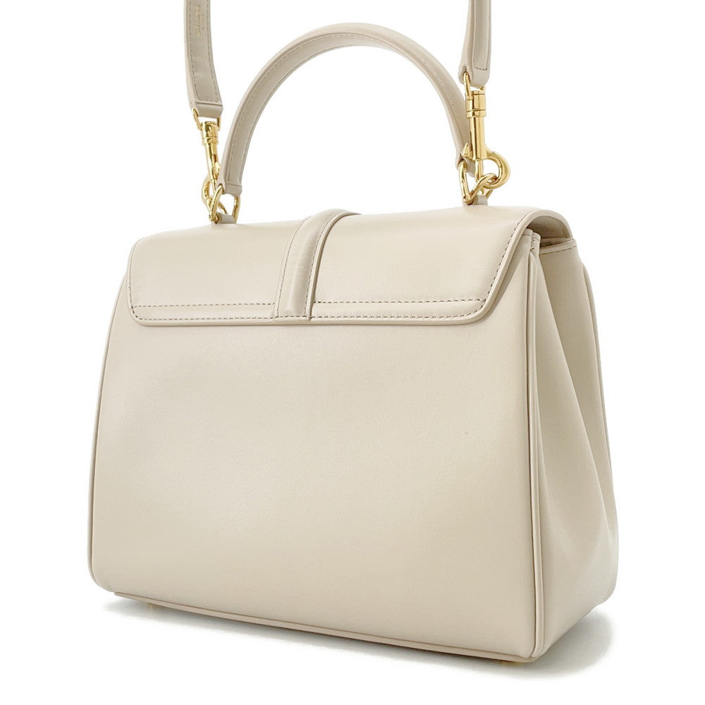 Sã¨Ze Shoulder Bag Calf Size Leather Beige