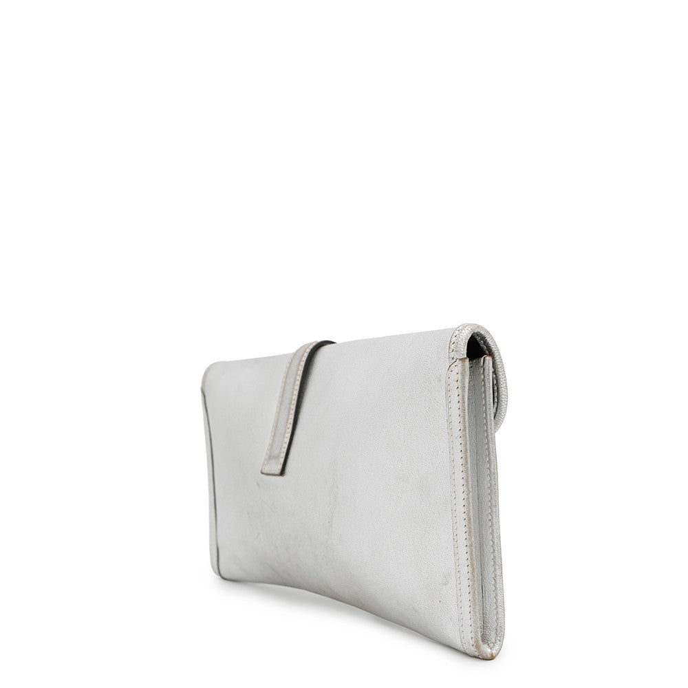 Jige Athens Olympics Limited Chevre Myzore Goatskin Silver Travel Bag