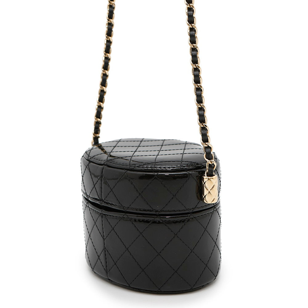 Chanel Matelasse Vanity BlackAP1616 Patent Leather Mini Bag
