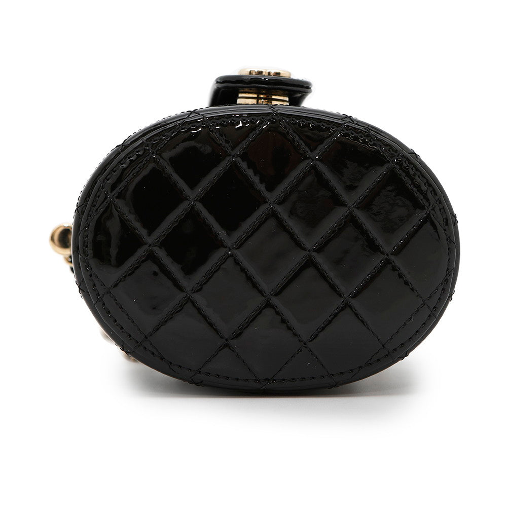 Chanel Matelasse Vanity BlackAP1616 Patent Leather Mini Bag