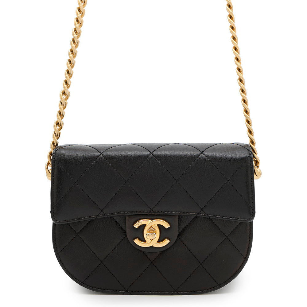 Chanel Matelasse BlackAS2484 Lambskin Shoulder Bag