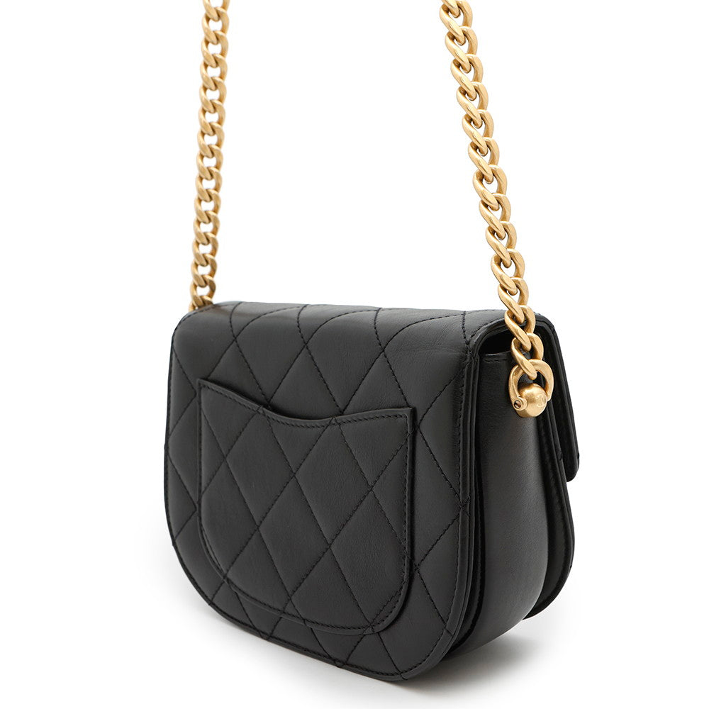 Chanel Matelasse BlackAS2484 Lambskin Shoulder Bag
