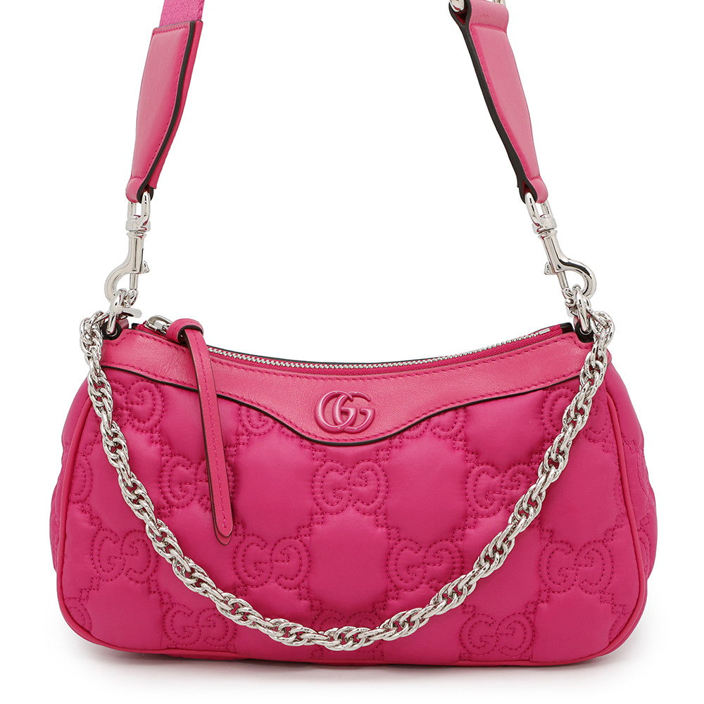 Gucci GGMatelasse 2WAY Leather Nylon Shoulder Bag