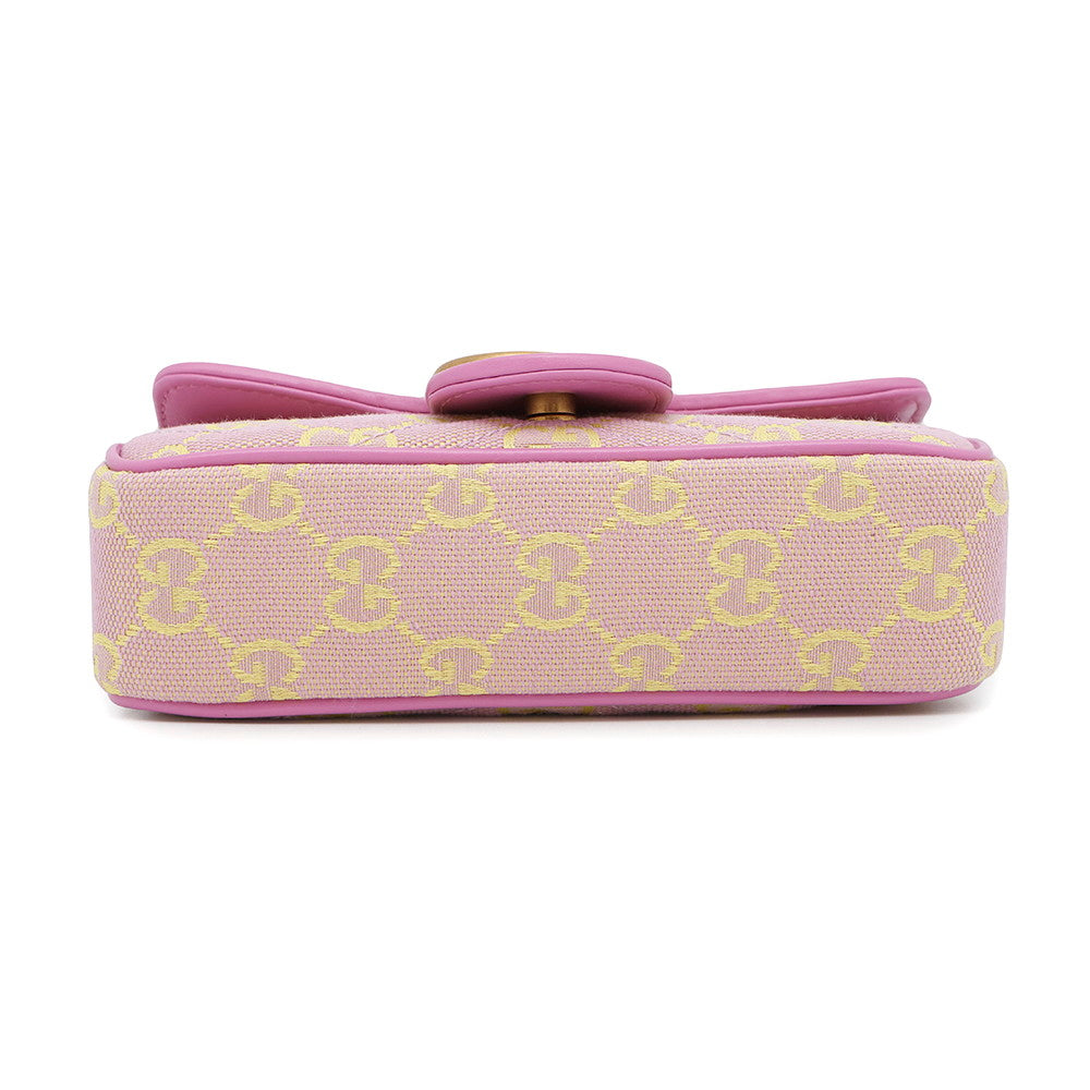 Gucci Super Chainshoulder Bag Yellow783141 Canvas Pink