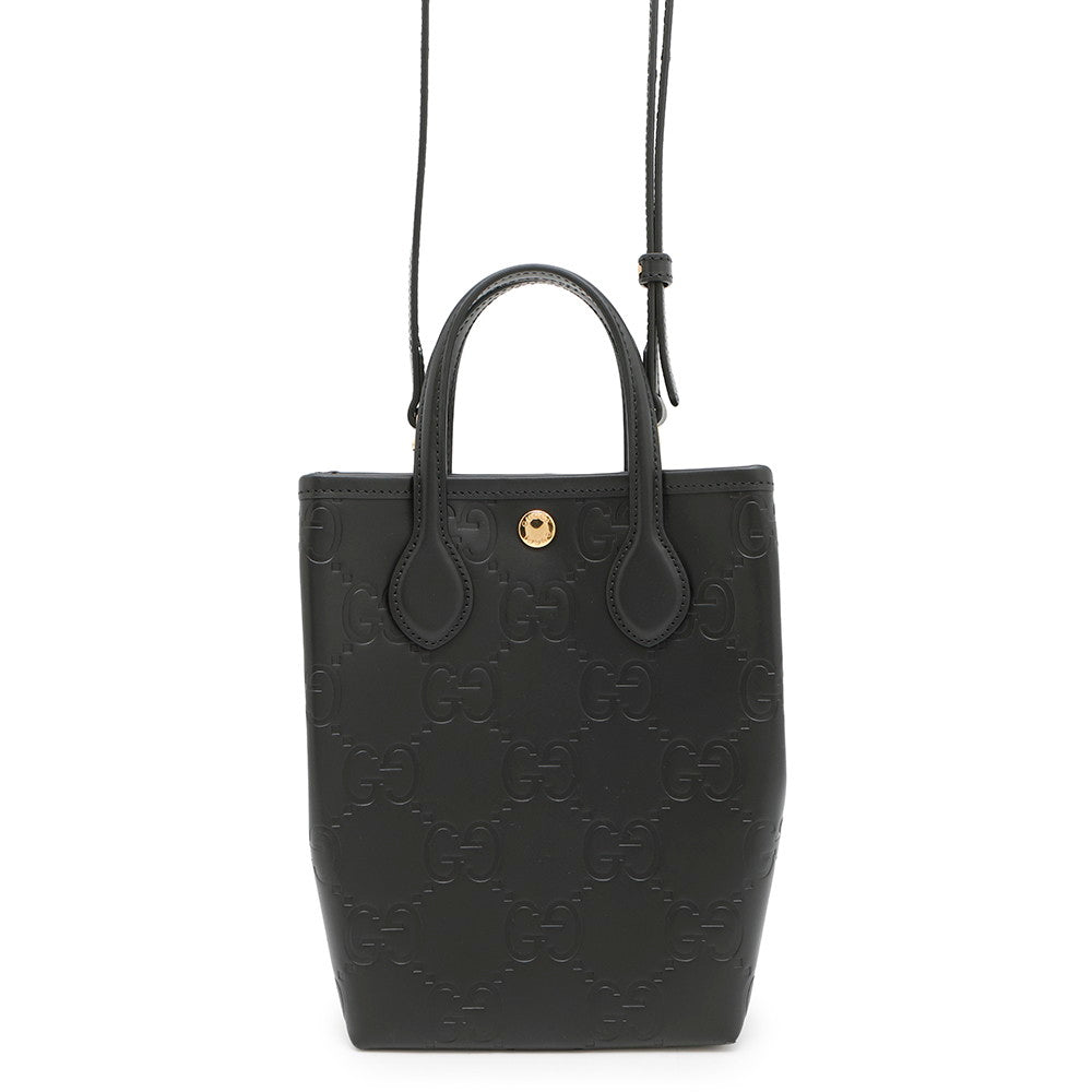 Gucci GG Super Black790133 Leather Mini Travel Bag