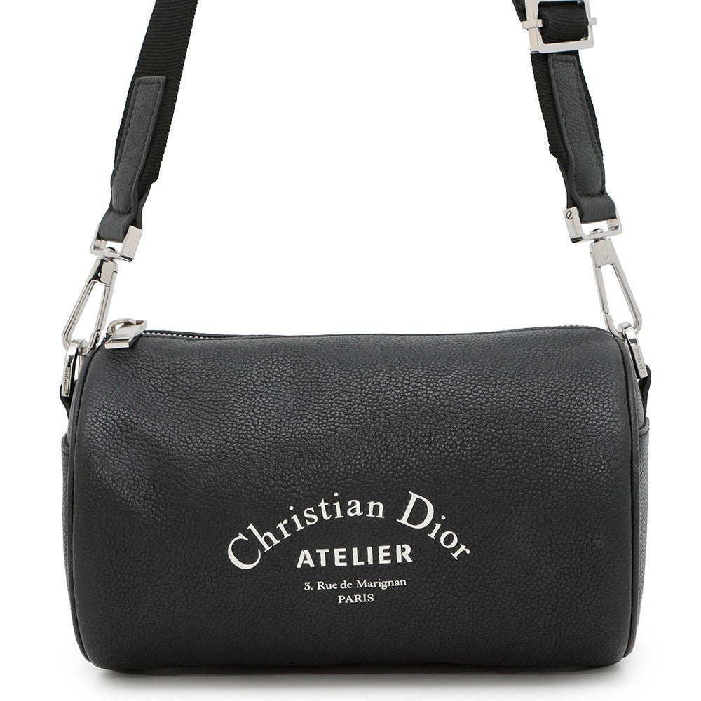 Dior Atelier Roller Shoulder Bag Leather Black