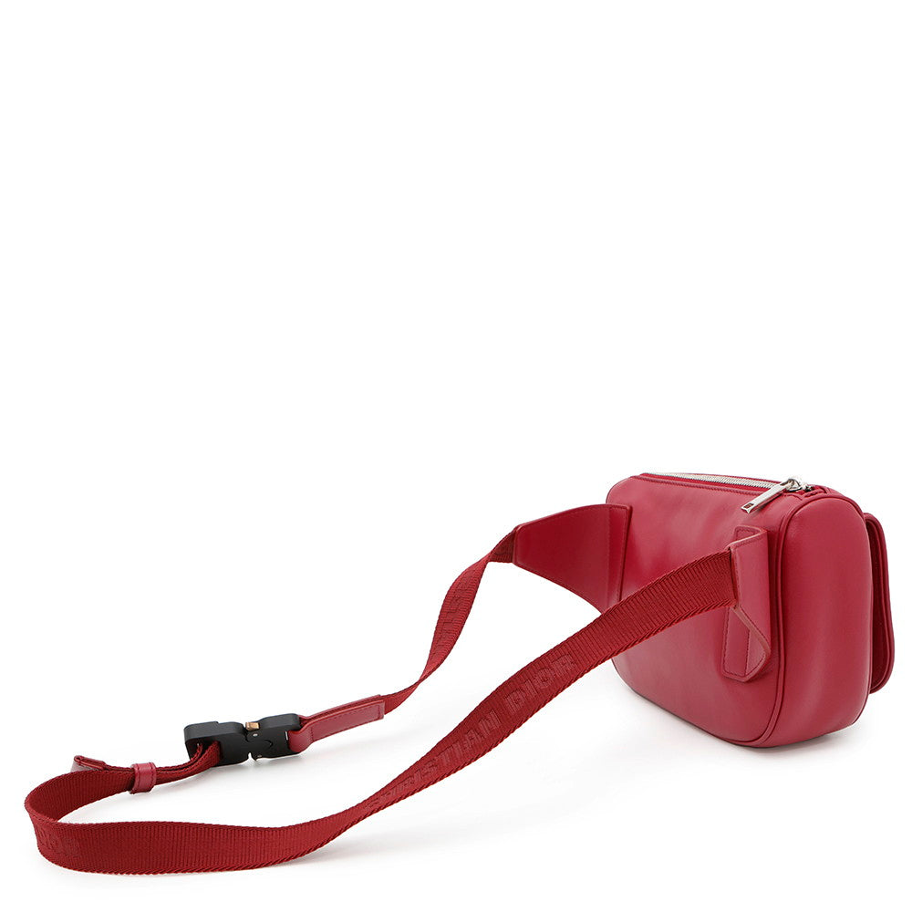 Dior Galaxy Saddle Crossbody Bag Leather Red