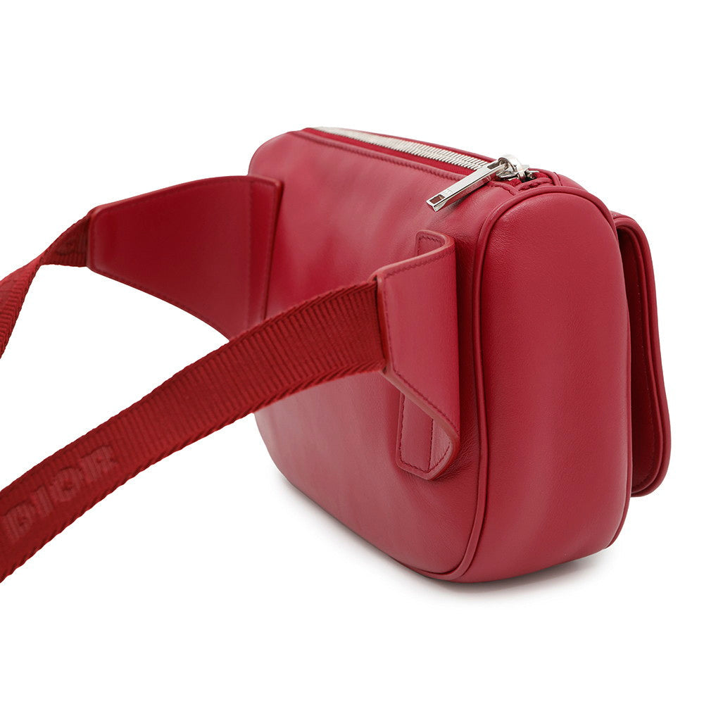 Dior Galaxy Saddle Crossbody Bag Leather Red