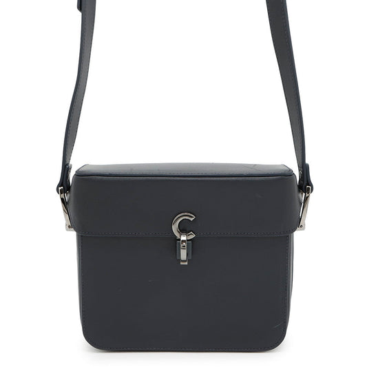 Dior Cdmetal Shoulder Bag Navy Leather