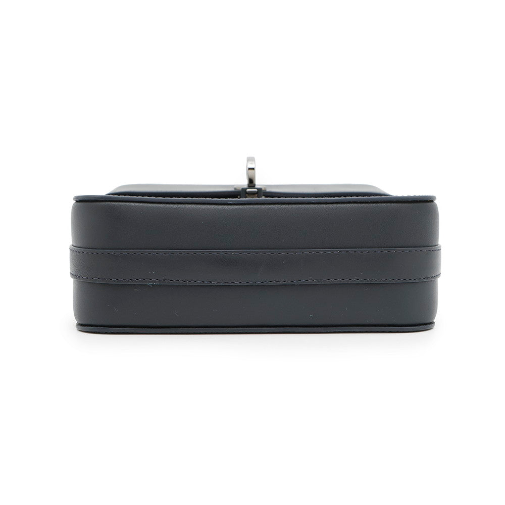 Dior Cdmetal Shoulder Bag Navy Leather