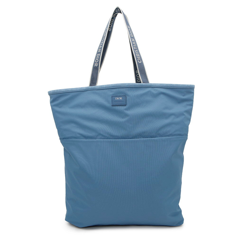 Dior Oblique Reversible Tote Bag Light Pile Canvas Blue