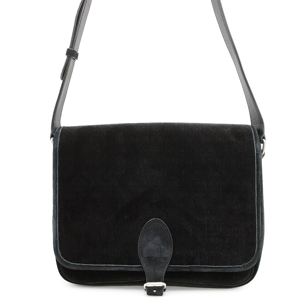 YSL Saint Laurent Shoulder Bag ? messenger bag Black688253 Velvet Leather Logo