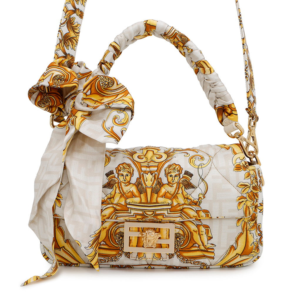 Fendi ?Fendace Mamma Ivory Yellow8BR600 Nylon Bucket Bucket Bag
