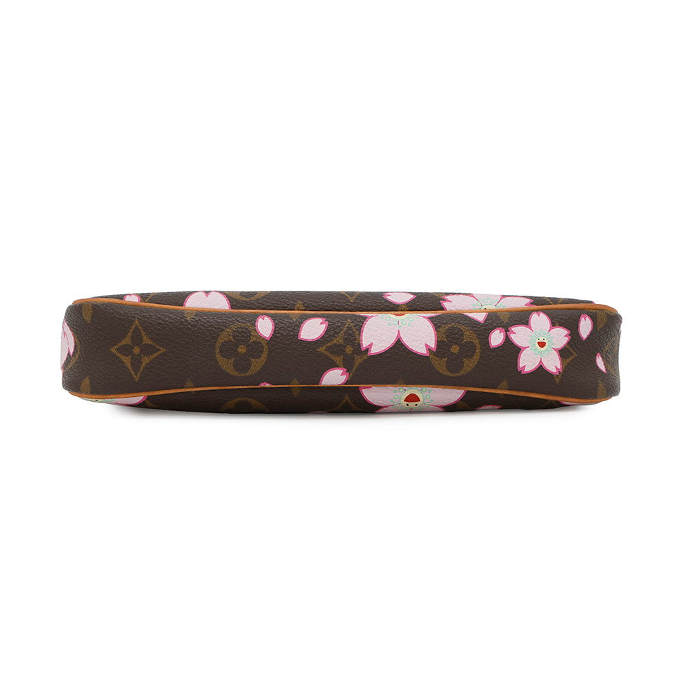 Louis Vuitton Pochette Accessoires PinkM92006 Cherry Blossom Monogram Brown Clutch Bag