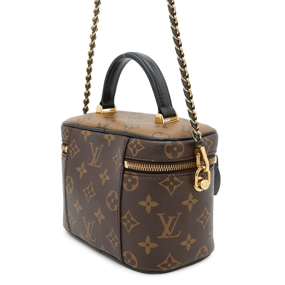Louis Vuitton Vanity NV NoirM45165 Reverse Monogram PM Canvas Handbag
