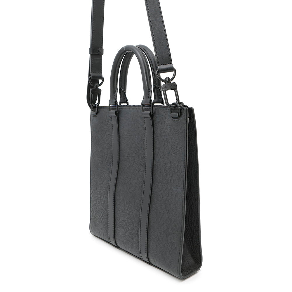 Louis Vuitton Sac Plat BlackM59960 ・Taurillon Monogram Handbag