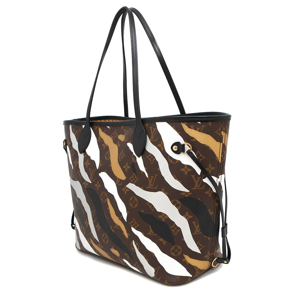 Louis Vuitton Neverfull League Legends SilverM45201 Monogram Noir Gold Tote Bag