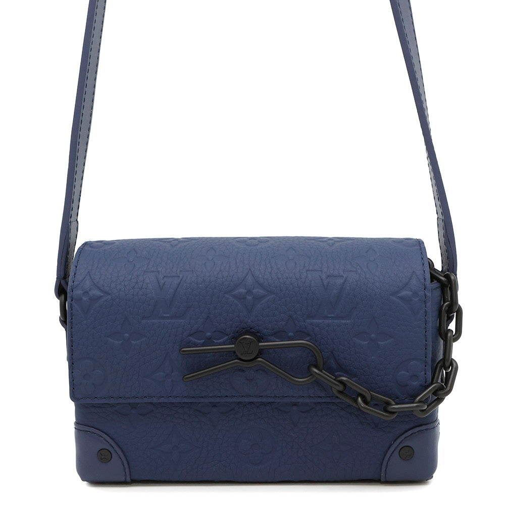 Louis Vuitton Steamer Wearable NuitM11522 ・Taurillon Monogram Blue Wallet Case