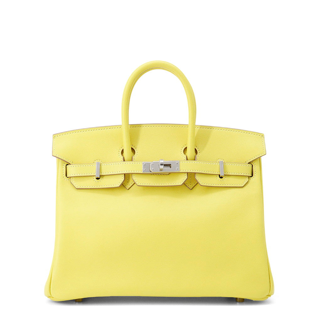 Birkin Lime Swift Size Handbag Leather Travel Bag