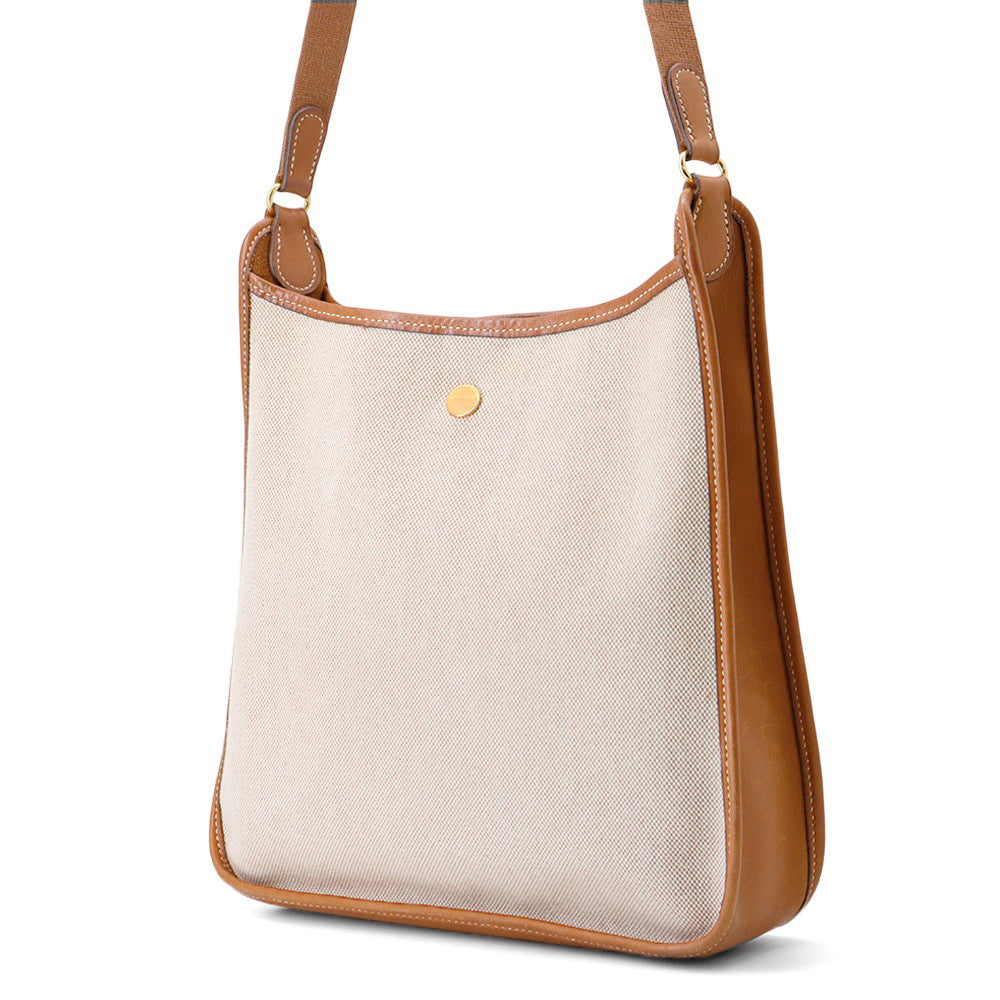 Vespa Toile H Handbag Leather Gold Travel Bag