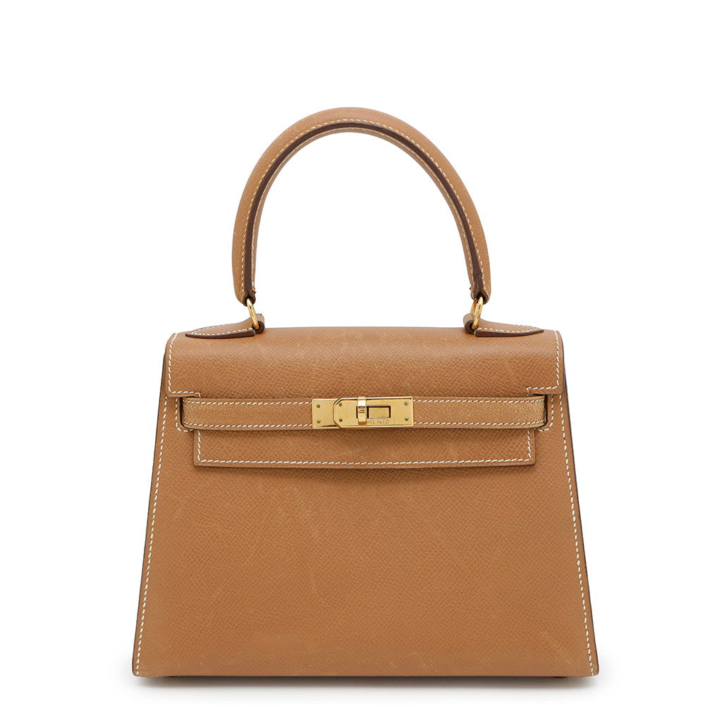 Kelly Natural Courchevel Handbag Mini Travel Bag