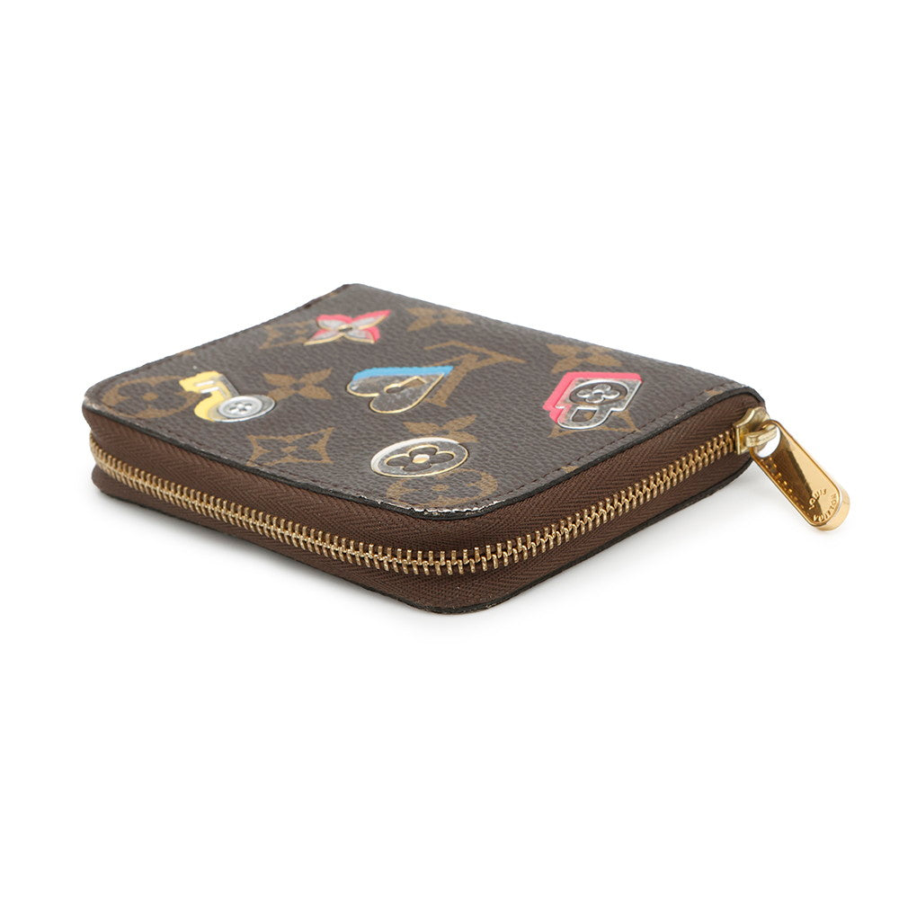 Louis Vuitton Zippy Coin Purse PinkM64118 Love Monogram Wallet Case