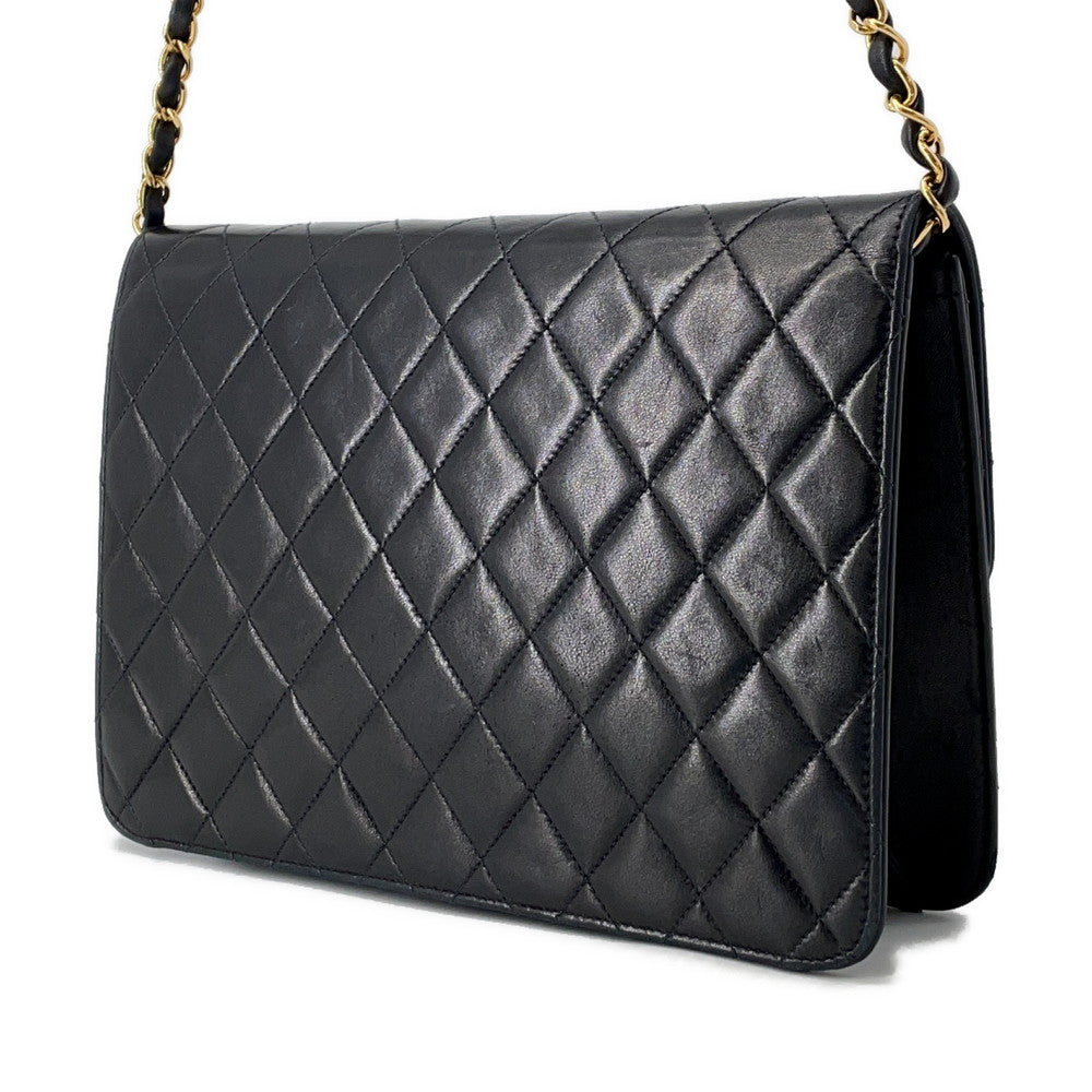 Chanel Pushlock ChainShoulder BlackA03570 Lambskin Shoulder Bag