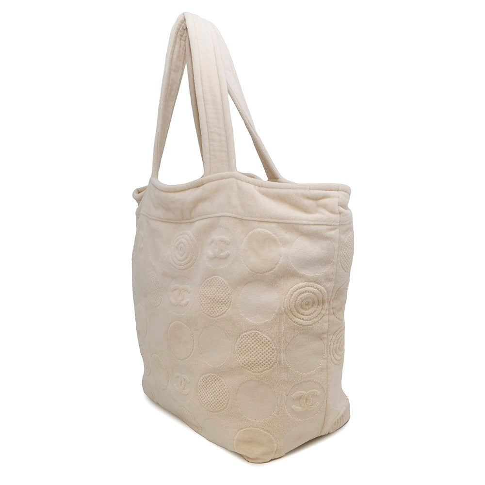 Chanel Beach Cotton100 Ivory Handbag