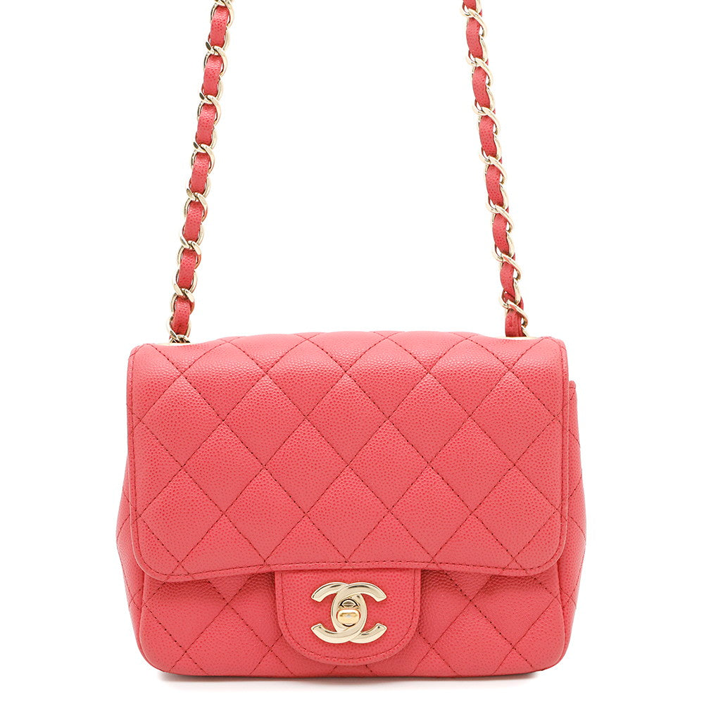 Chanel Matelasse ChainShoulder PinkA35200 Caviar Leather Shoulder Bag