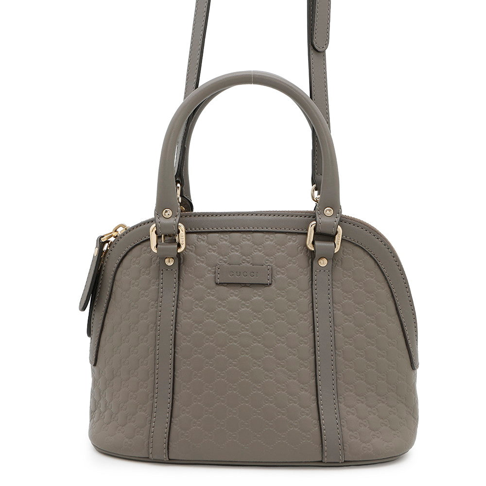 Gucci MicroGuccissima 2WAYHandbag Gray449654 Leather
