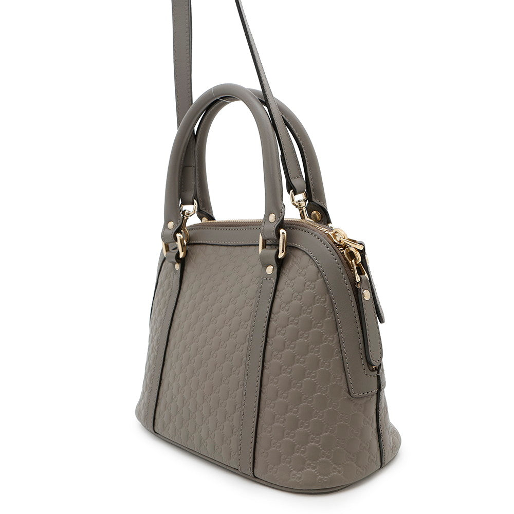 Gucci MicroGuccissima 2WAYHandbag Gray449654 Leather