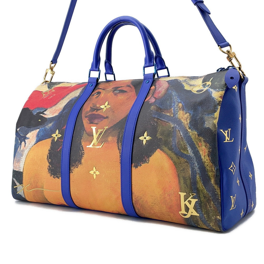 Louis Vuitton Keepall Bandouliere Masters collection Blue Travel Bag