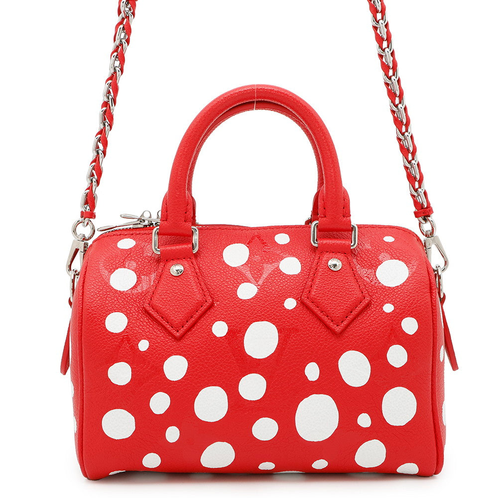 Louis Vuitton × YK Speedy Bandouliere Rouge Monogram Leather Handbag