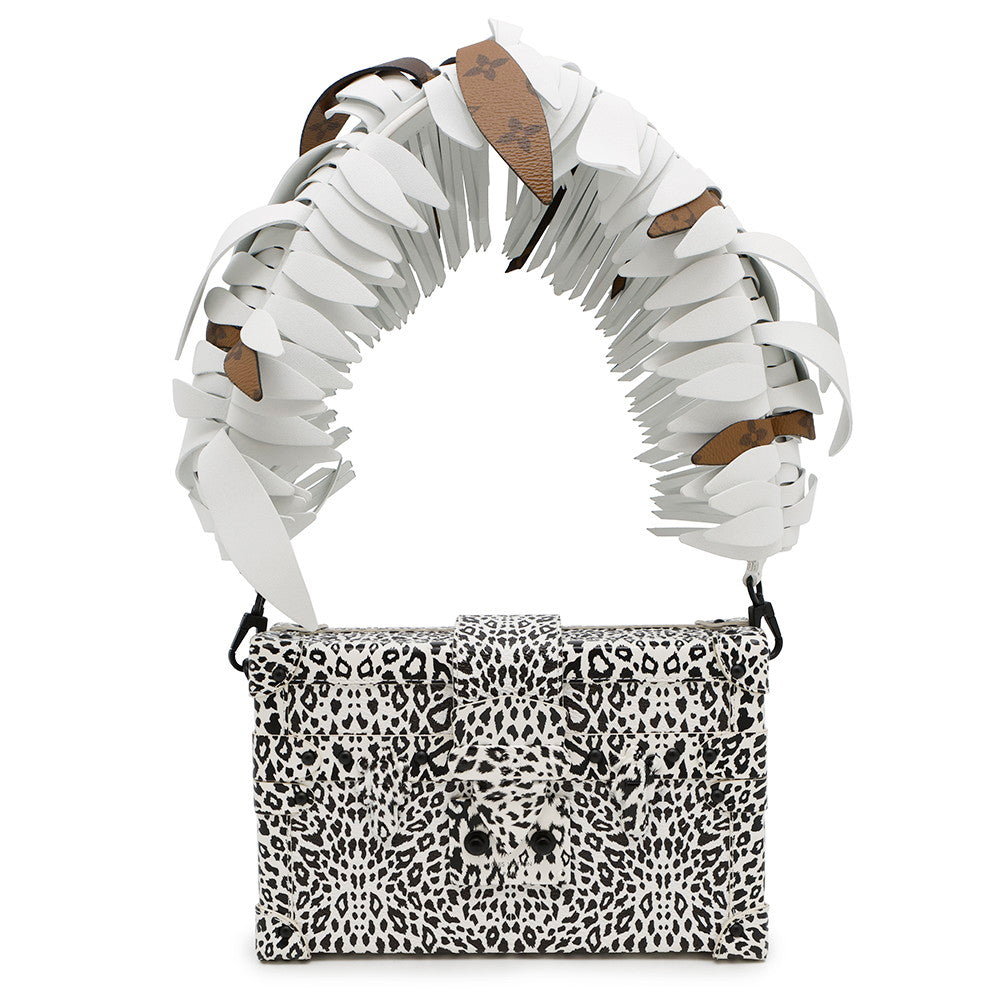 Louis Vuitton Petite Mal Dalmatian Nether Feather Leather Black White Handbag