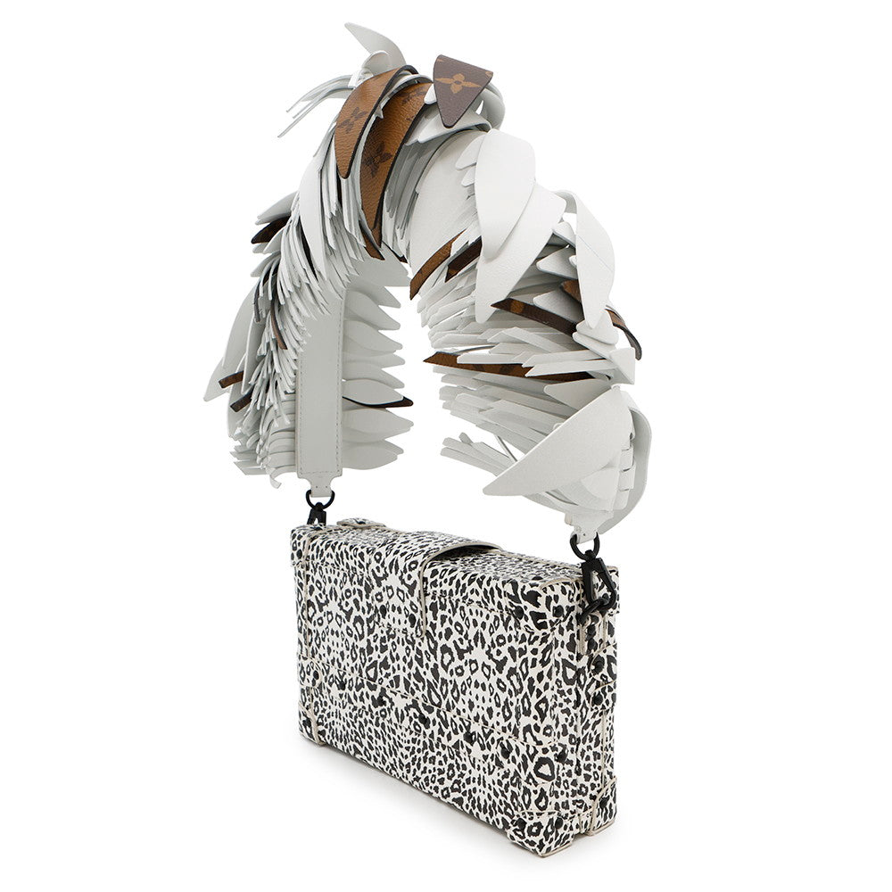 Louis Vuitton Petite Mal Dalmatian Nether Feather Leather Black White Handbag