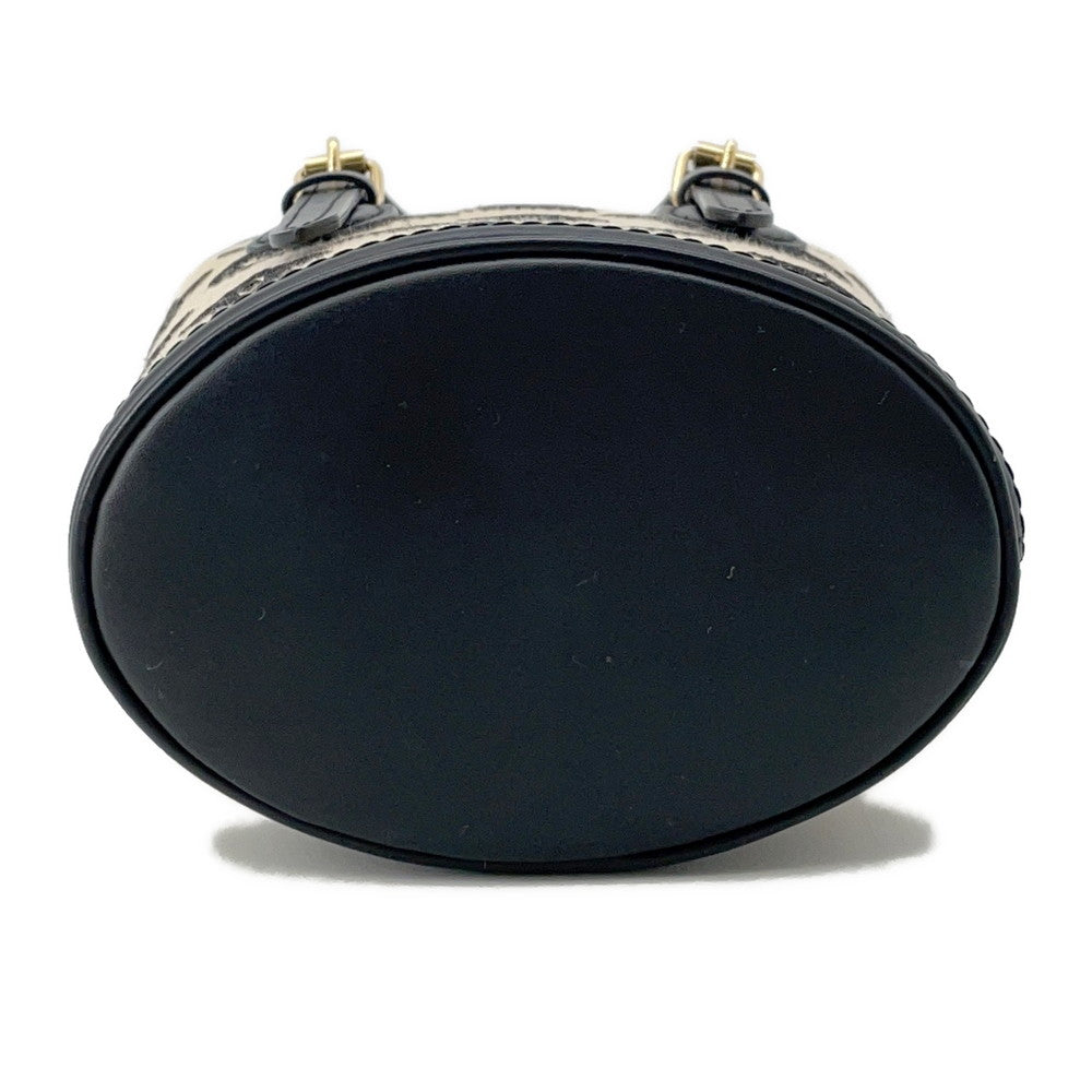 Louis Vuitton bucket NoirM82418 Cotton Leather Beige Nano Bucket Bag