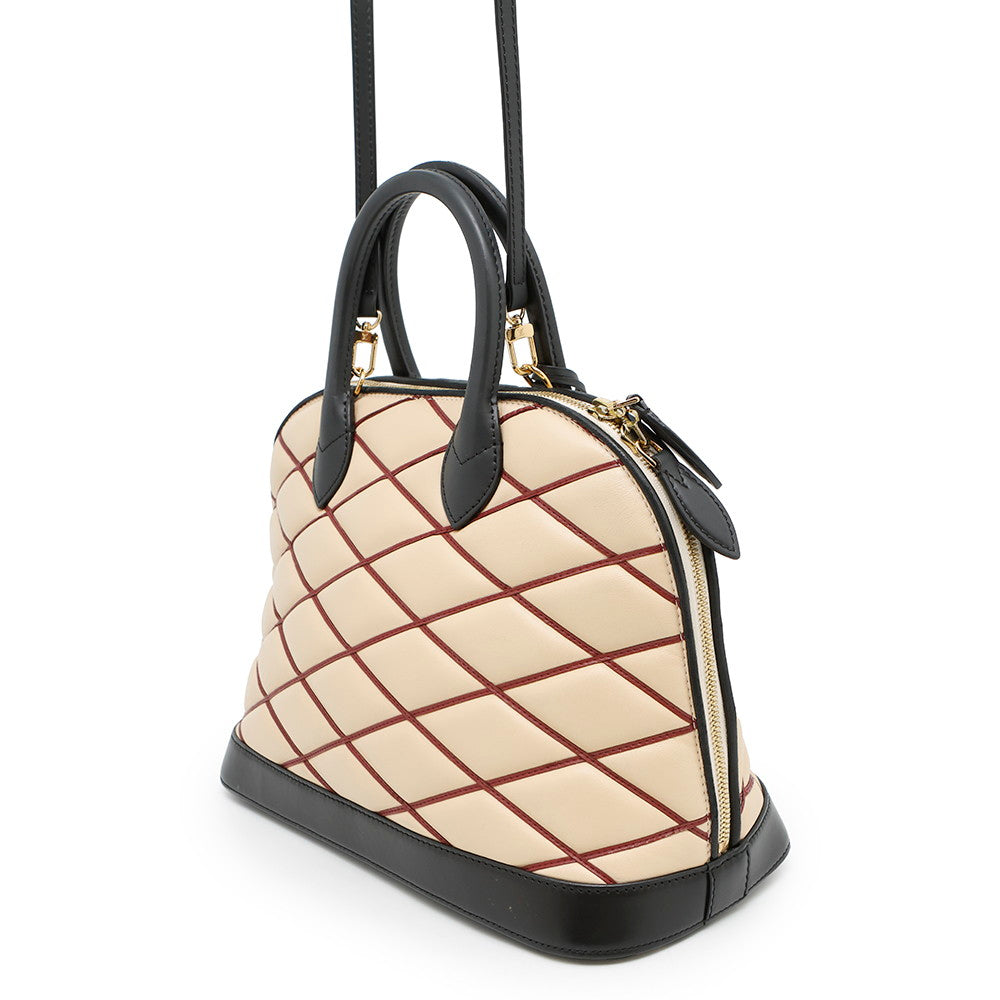 Louis Vuitton Maltage Alma BlackM50001 Leather Beige Handbag