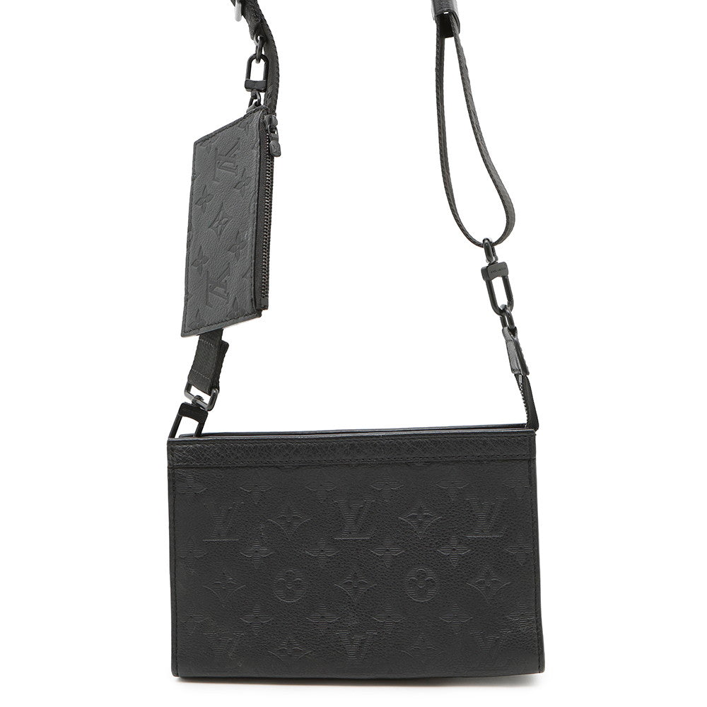 Louis Vuitton Gaston Wearable NoirM81115 Shadow Monogram Wallet Case 3