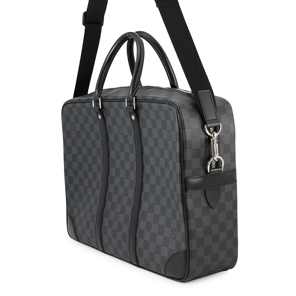 Louis Vuitton Port Documan Voyajaj NoirN41123 Graphite GM Damier Handbag