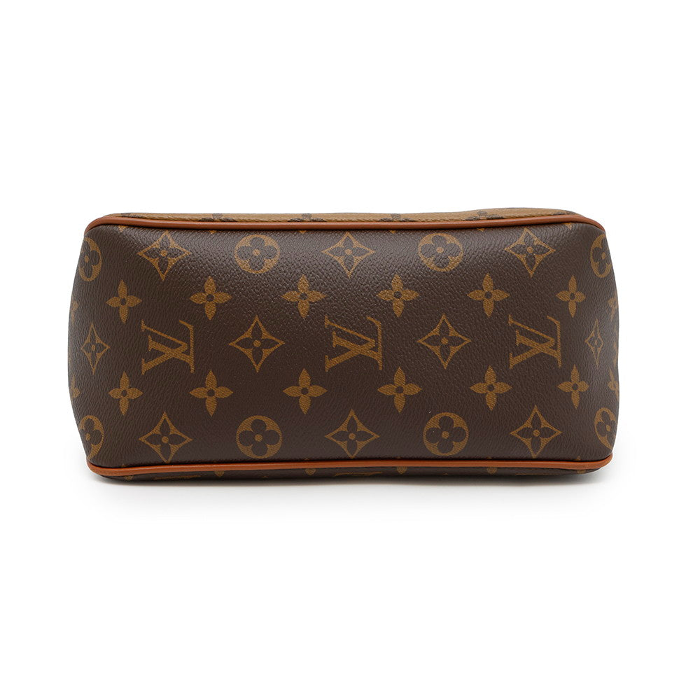 Louis Vuitton Hobo Dauphine NoirM45194 Reverse Monogram Canvas Shoulder Bag