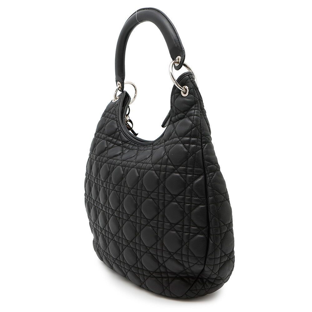 Dior Canage One Shoulder Bag Leather Black