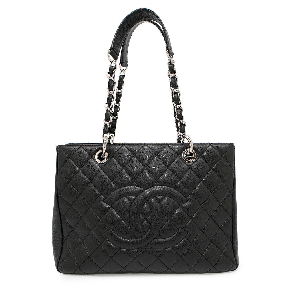 Chanel GST ChainTote BlackA50995 Caviar Leather Tote Bag