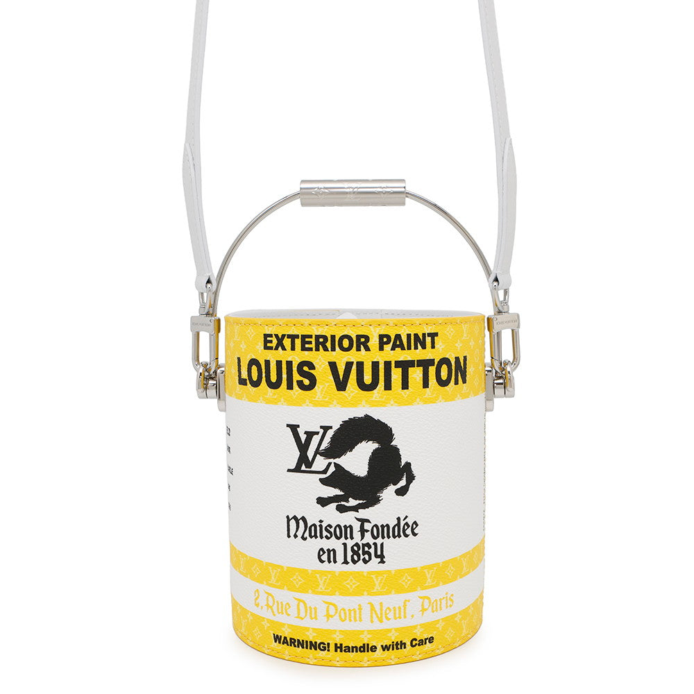 Louis Vuitton Paint Can YellowM81593 Canvas Leather Handbag