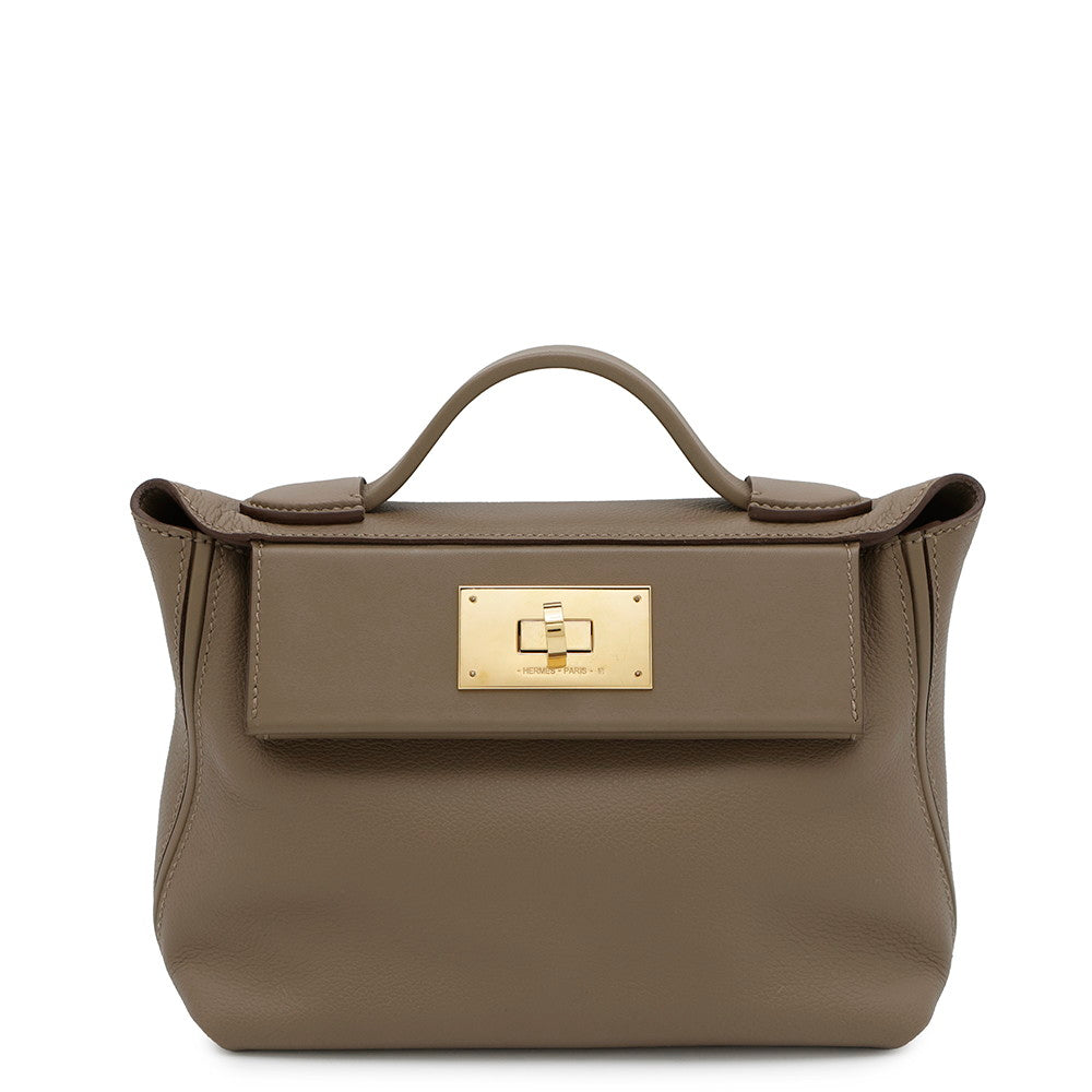 Sacvan Quatre Etoupe Swift Evercolor Size Handbag Leather Mini Travel Bag