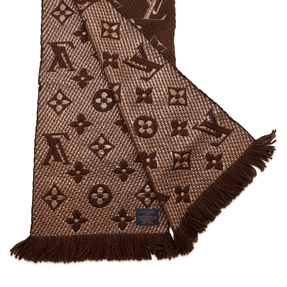 Louis Vuitton Echarpe Logo Mania Shine MarronM71383 Handbag