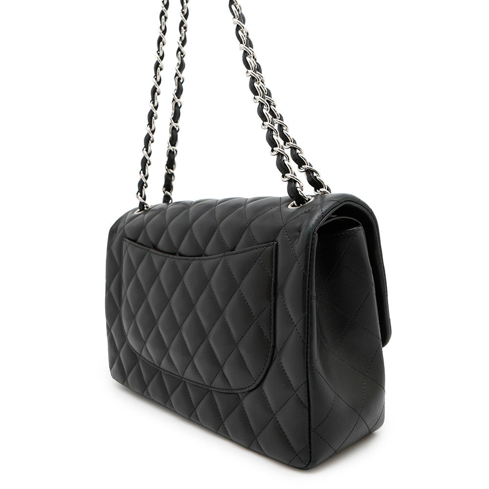 Chanel Matelasse W Flap ChainShoulder BlackA58600 Lambskin Shoulder Bag