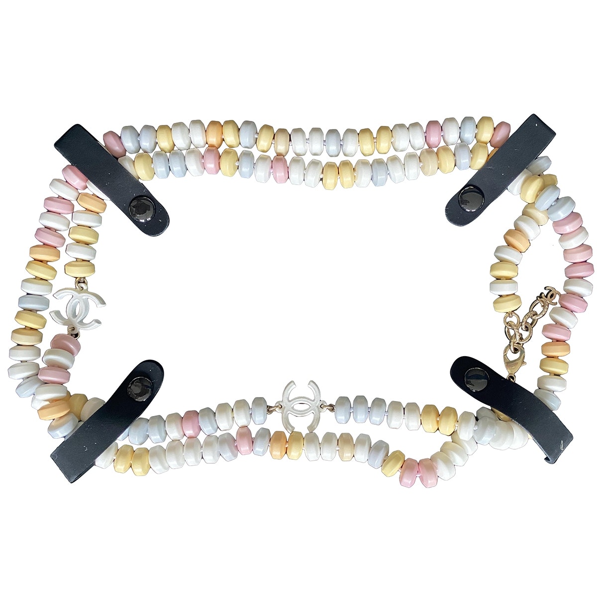 Chanel multicolour metal necklaces