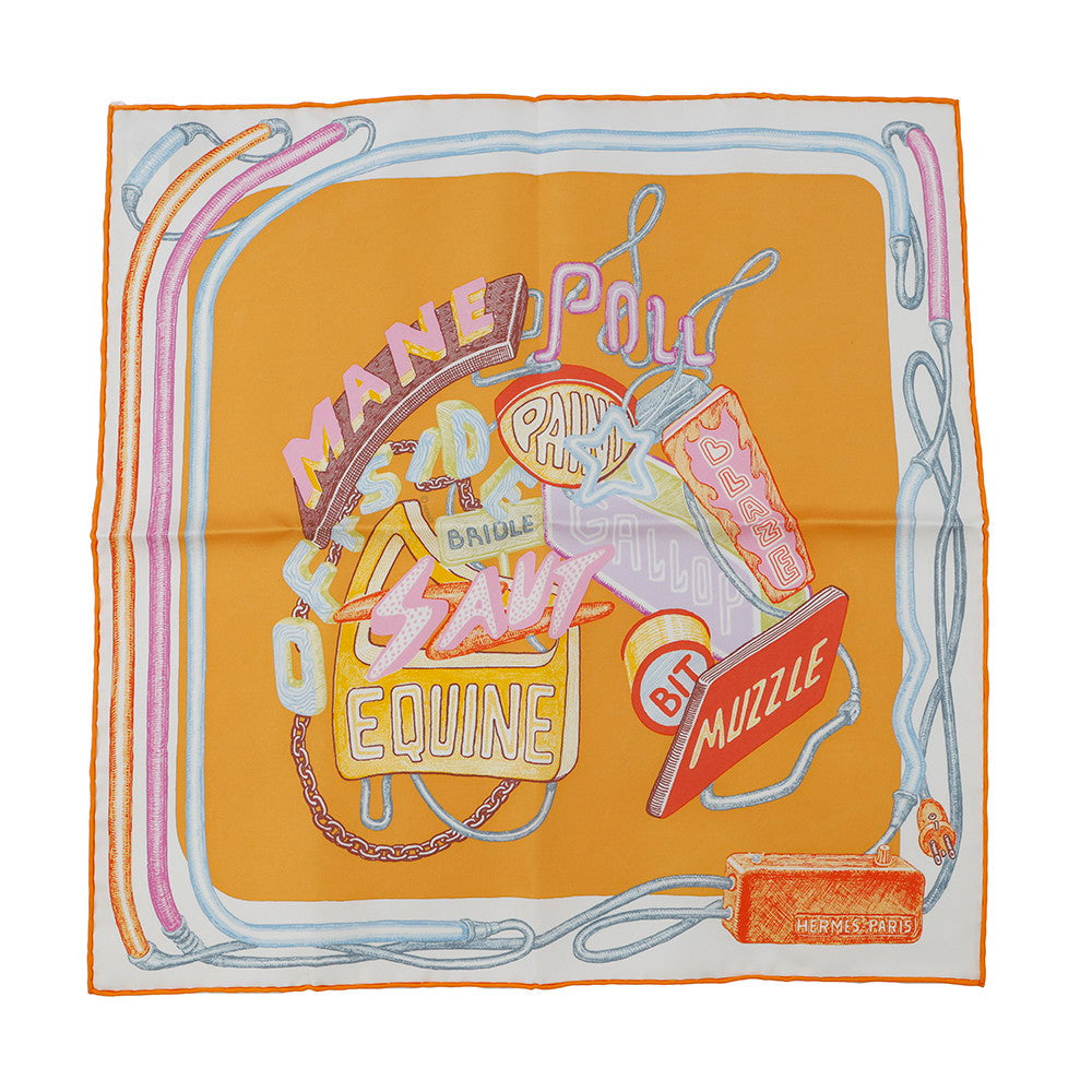 Carre Chevaloscope Neon Chevalscope Neon Size Apricot White Travel Bag