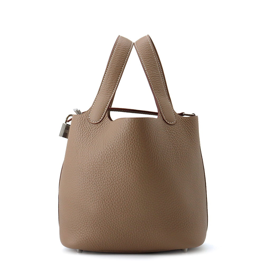 Picotin Lock Etoupe Taurillon Clemence Size Pm Travel Bag